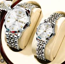 Olevs Stainless Steel fashionable Couple watches Code : 6331