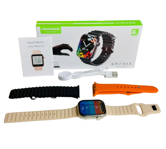 Keqiwear KW2 Max Smartwatch With 3 Bracelets Code : 6071