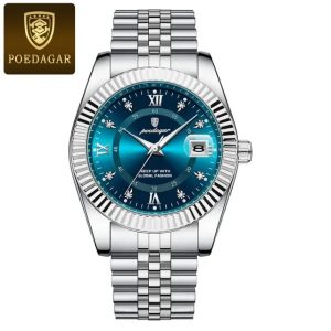 100% Original Waterproof Poedagar 910 Model Fashion Watch for Men. Code : 6287