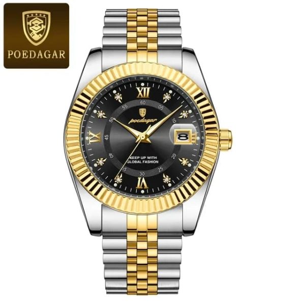 100% Original Waterproof Poedagar 910 Model Fashion Watch for Men. Code : 6285