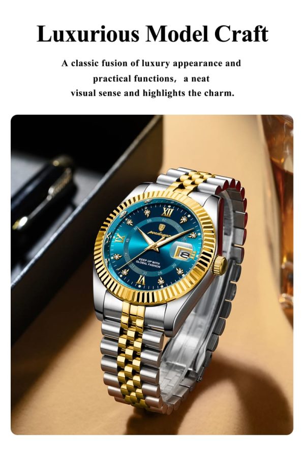 100% Original Waterproof Poedagar 910 Model Fashion Watch for Men. Code : 6284