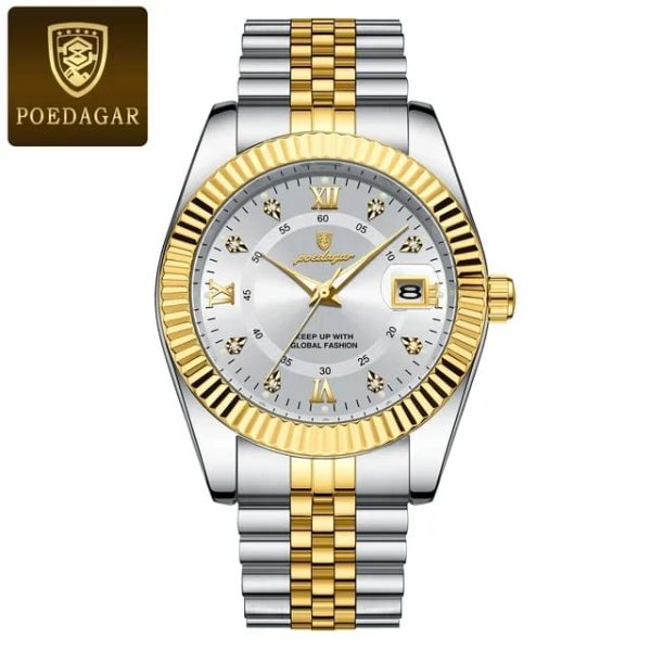 100% Original Waterproof Poedagar 910 Model Fashion Watch for Men. Code : 6283