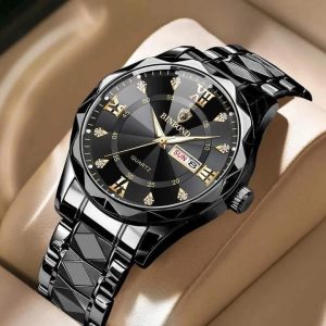 BINBOND 2521 Luxury Brand Luminous Quartz Watch For Men (full black) Code : 4826