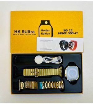 HK 9Ultra Smartwatch Golden Edition (Dual Straps) Code : 5428